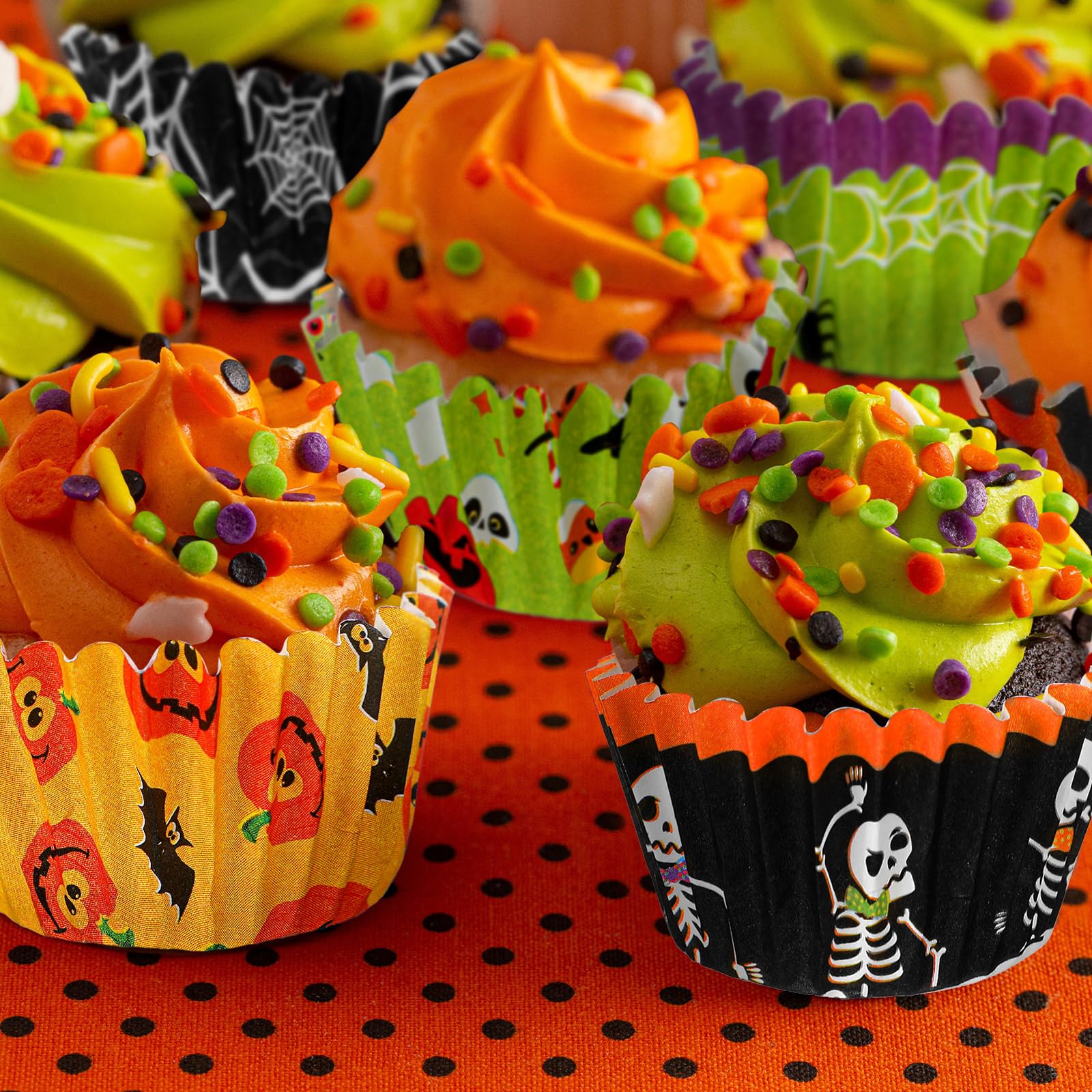 600 Pcs Halloween Mini Cupcake Liners Halloween Candy Cups Halloween Baking Cups Muffin Liners For Halloween Party Decorations S